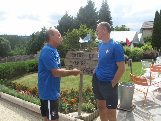 Stage de préparation Jour 1  : Albert Cartier et André Marie, médecin du club