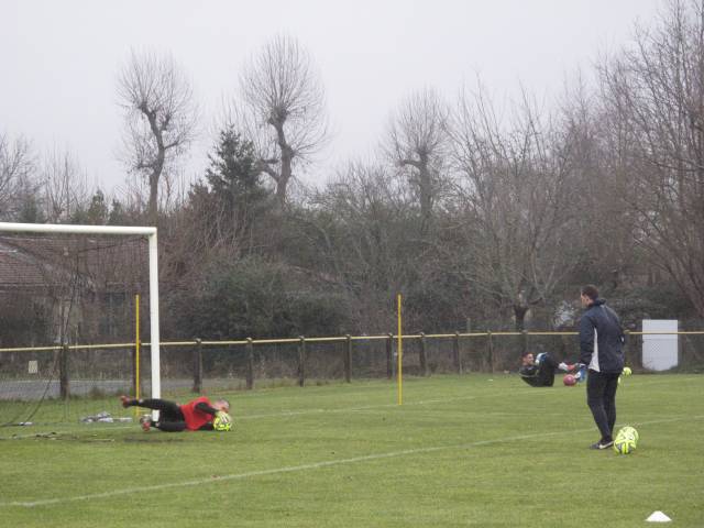 Stage hivernal au Pian-Medoc, première journée  : David Oberhauser et Christophe Marichez