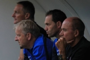 Sochaux - Metz, match amical  : Le staff grenat : André Marie, Christophe Marichez, José Jeunechamps et Albert Cartier