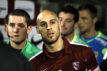 Metz - Lens, 17e journée de Ligue 2  : Le capitaine messin, Ludovic Guerriero, dans le tunnel quelques instants avant le début de la rencontre