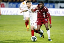 Metz-Guingamp, 36° journée de Ligue 2  : Adama Tamboura, à l\'oeuvre sur son côté gauche. 