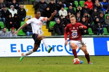 Metz - Clermont, 25° journée  : Première entrée en jeu de Thibaut Vion avec l\'équipe fanion du FC Metz