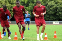 Reprise de l'entraînement   : Johan Carrasso et Ali Bamba